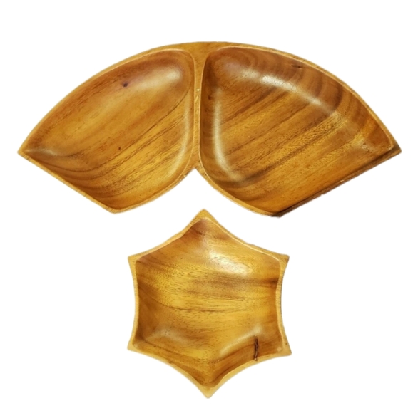 Vintage Wood Serving Set - Picture 2 of 8